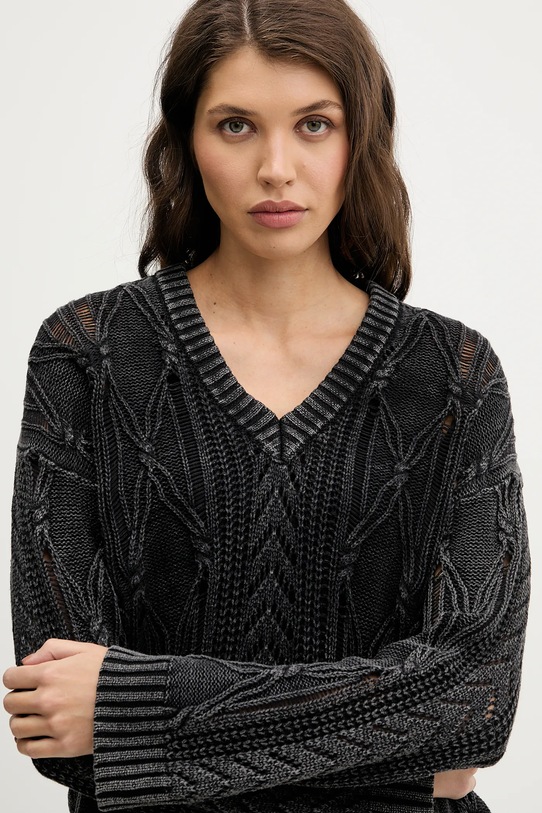 The Ragged Priest sweter bawełniany czarny RPAW251045KW