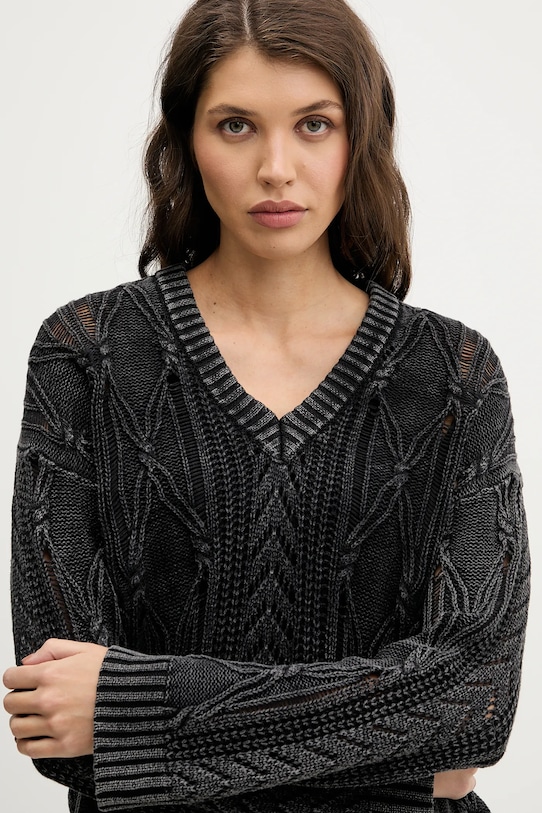 Bavlnený sveter The Ragged Priest čierna RPAW251045KW