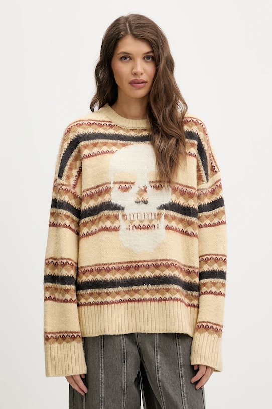 Sveter The Ragged Priest okrúhly béžová RPAW252051KW