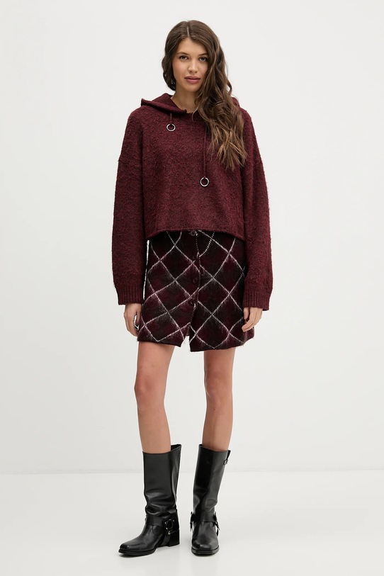 The Ragged Priest sweter RPAW251082KW bordowy SS26