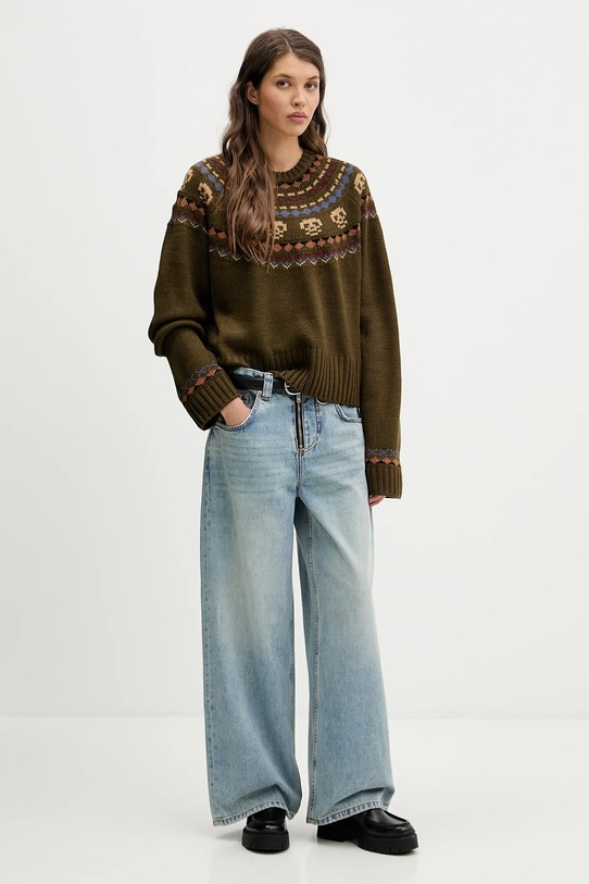 The Ragged Priest sweter RPAW251055KW zielony SS26