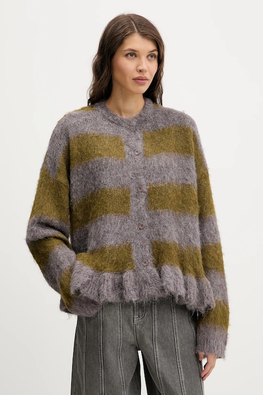 Kardigán The Ragged Priest stredne hrubá fialová RPAW251064KW