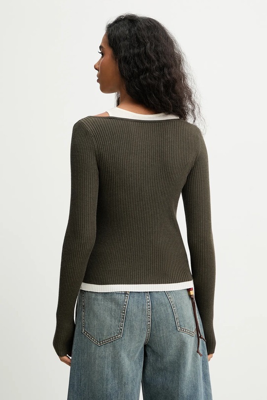 Odzież Miss Sixty sweter z dodatkiem wełny 6S3RJ33800 zielony