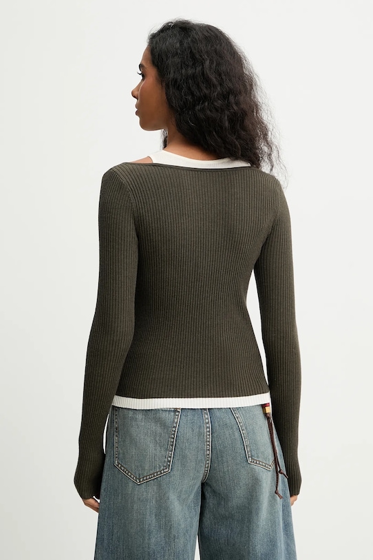 Odzież Miss Sixty sweter z dodatkiem wełny 6S3RJ33800 zielony