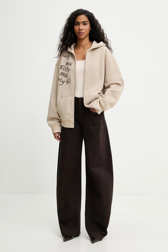Miss Sixty bluza bawełniana 6S4TJ19800 beżowy SS26