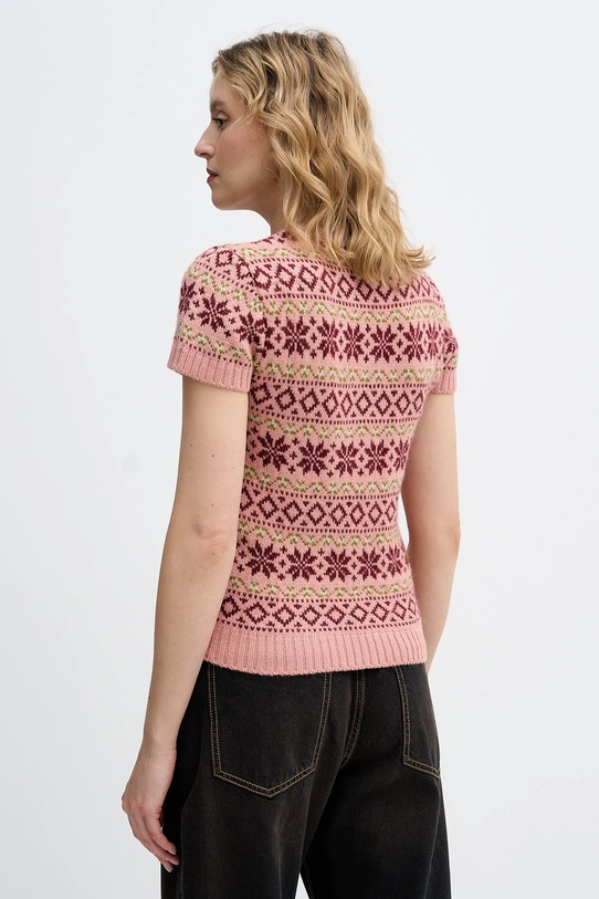 Odzież United Colors of Benetton sweter z dodatkiem wełny x Stranger Things 171RE10EN różowy