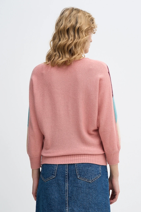 Odzież United Colors of Benetton sweter z dodatkiem wełny x Stranger Things 1VUDE10EP różowy