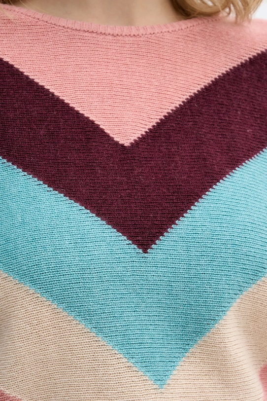 United Colors of Benetton sweter z dodatkiem wełny x Stranger Things 1VUDE10EP różowy