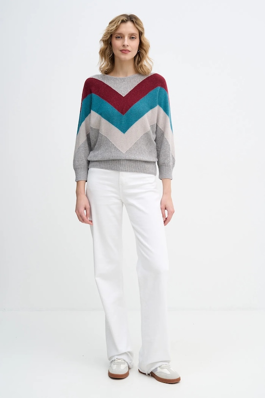 United Colors of Benetton sweter z dodatkiem wełny x Stranger Things 1VUDE10EP szary SS26