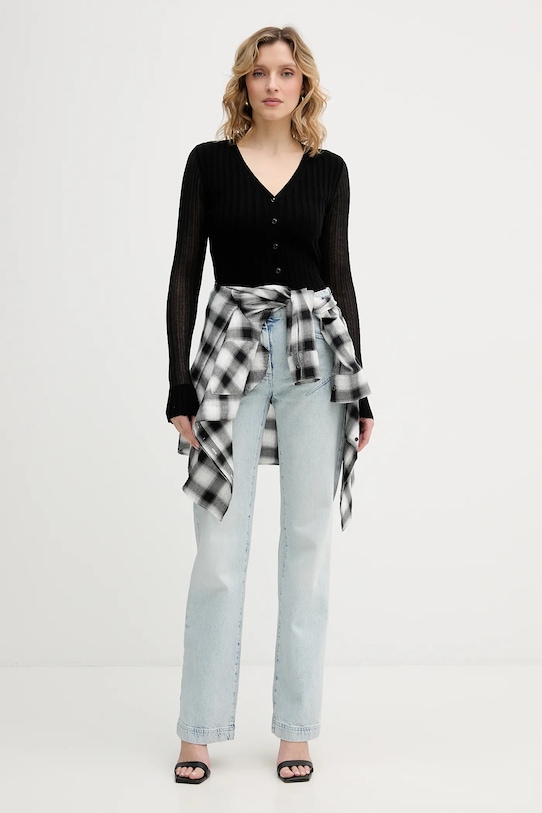 Pinko kardigan z dodatkiem wełny 106321.A34B czarny SS26