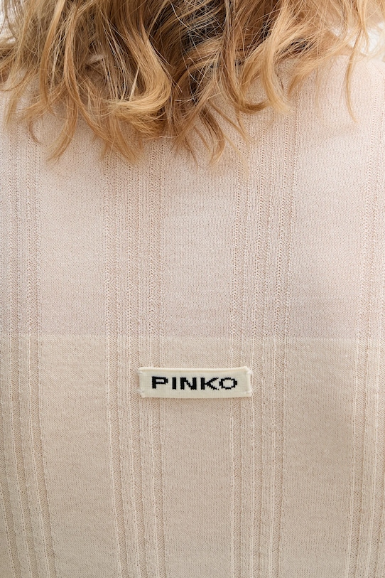Pinko sweter z dodatkiem wełny 106317.A34B beżowy