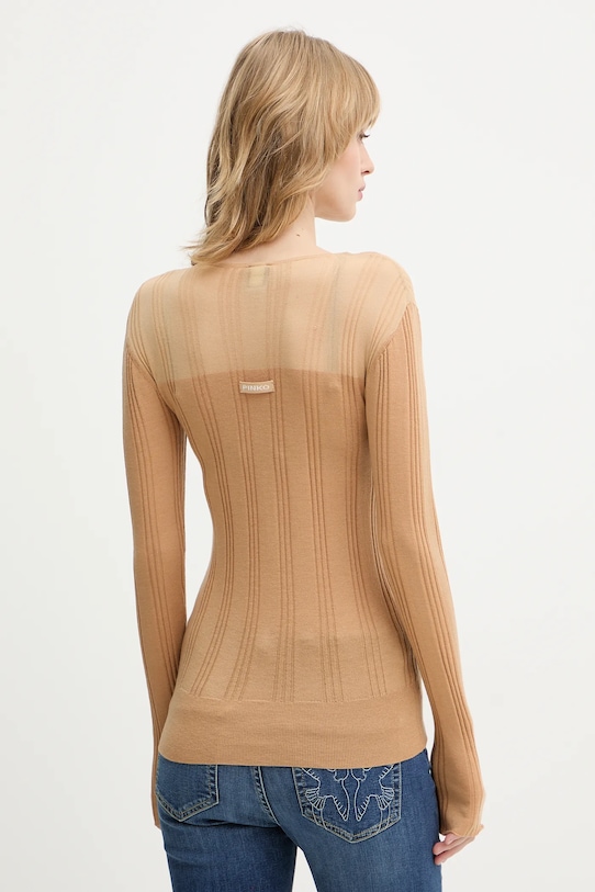 Odzież Pinko sweter z dodatkiem wełny 106317.A34B brązowy