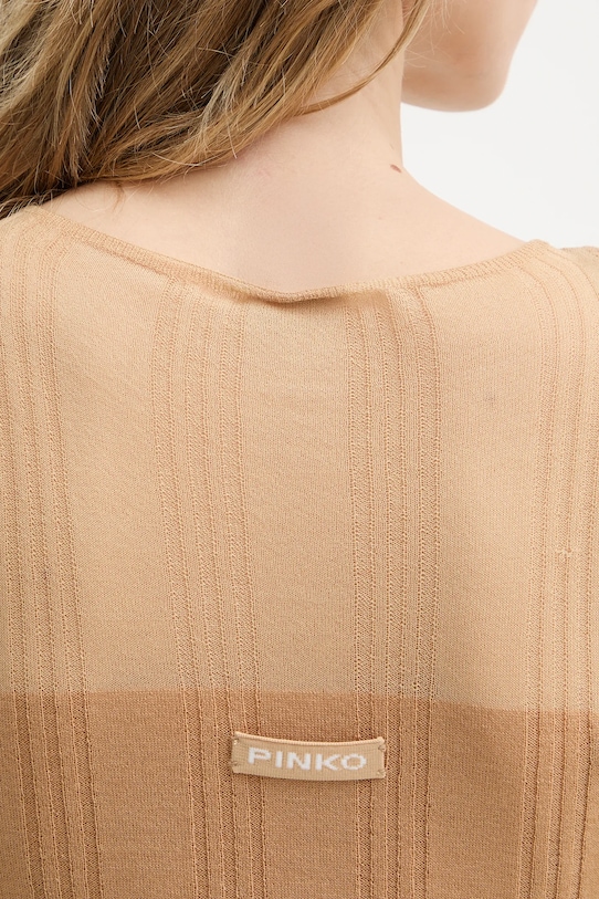 Pinko sweter z dodatkiem wełny 106317.A34B brązowy