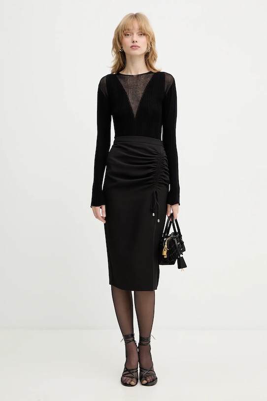 Pinko sweter z dodatkiem wełny 106317.A34B czarny SS26