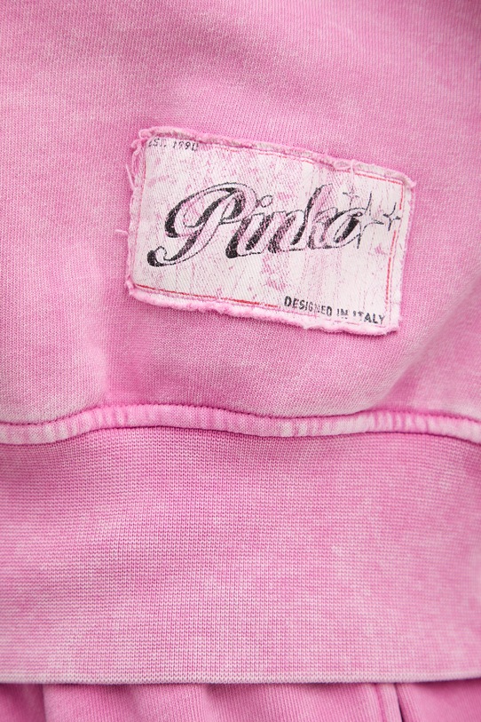 Βαμβακερή μπλούζα Pinko 106341.A33M ροζ