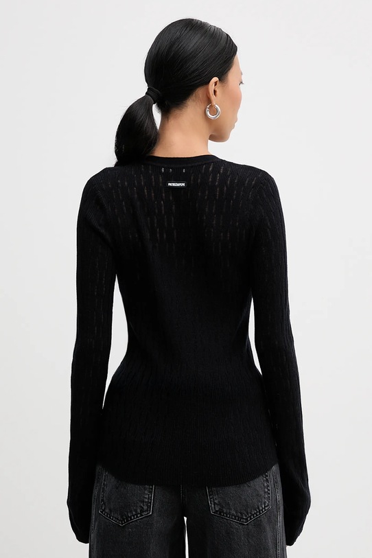 Odzież Patrizia Pepe sweter z dodatkiem wełny 8K0367.K307 czarny