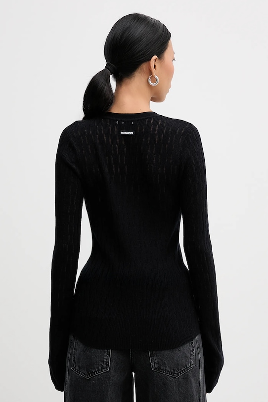 Odzież Patrizia Pepe sweter z dodatkiem wełny 8K0367.K307 czarny
