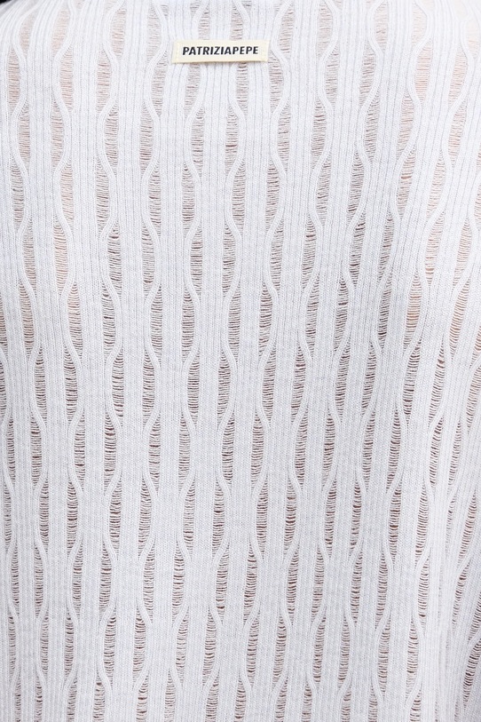 Patrizia Pepe sweter z dodatkiem wełny 8K0377.K307 niebieski