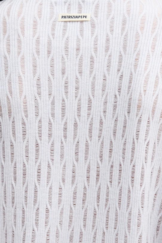 Patrizia Pepe sweter z dodatkiem wełny 8K0377.K307 niebieski