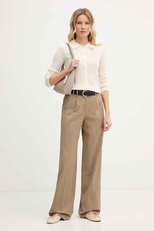 Hoss Intropia kardigán női pamut 6313604 bézs SS26