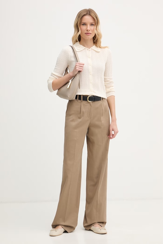 Hoss Intropia kardigán női pamut 6313604 bézs SS26