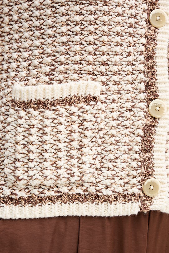 Pedro del Hierro kardigan damski bawełniany 3513303 beżowy