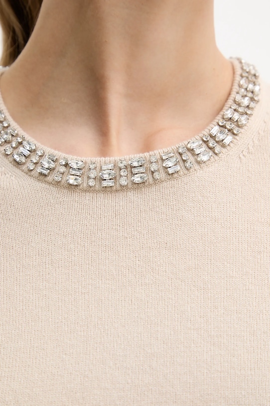 Joop! sweter z dodatkiem wełny 30100450 beżowy