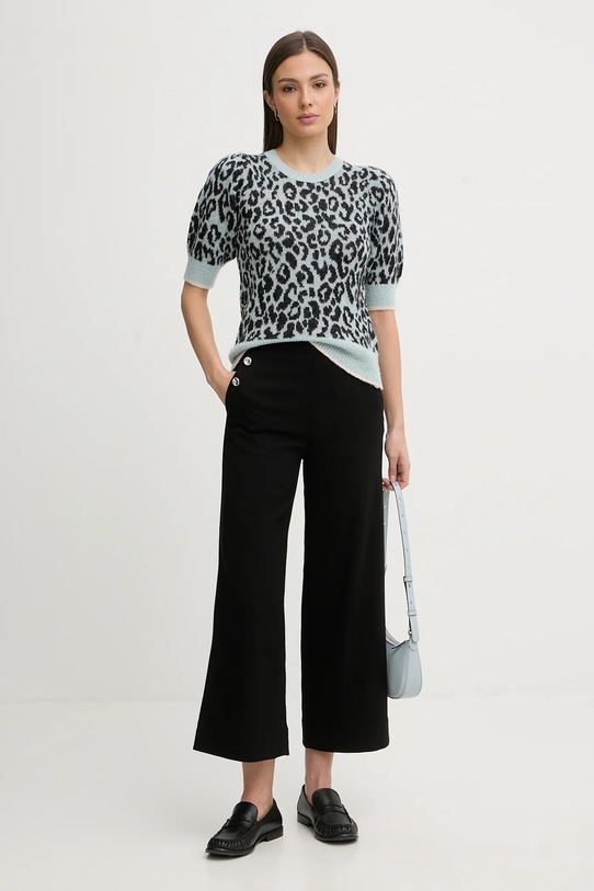 Joop! sweter z dodatkiem alpaki 30100662 niebieski SS26