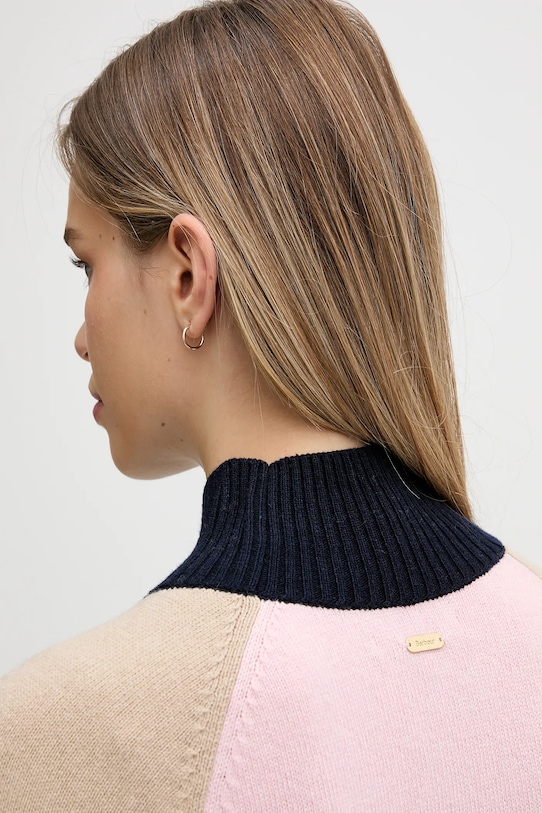 Barbour sweter z dodatkiem wełny Wren LKN1727 beżowy