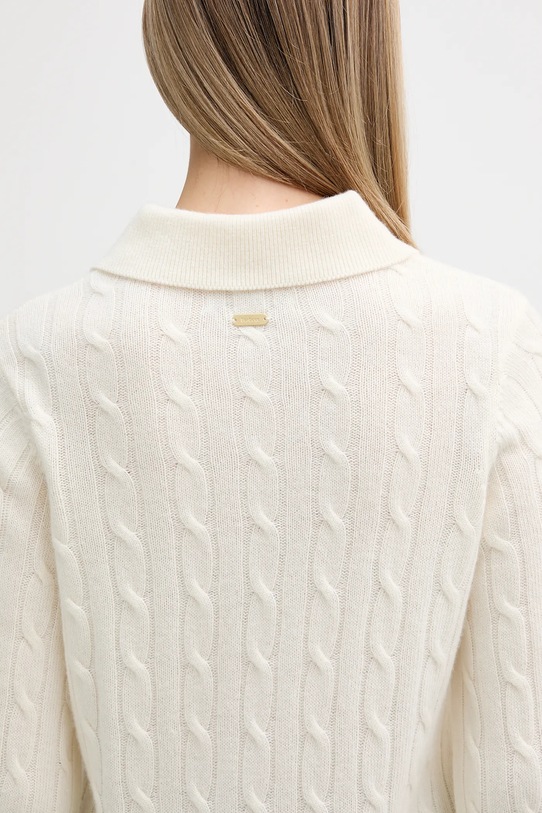 Barbour sweter z dodatkiem wełny Evie LKN1730 beżowy