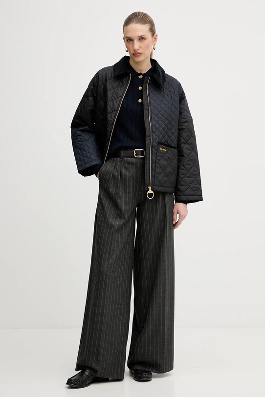 Barbour sweter z dodatkiem wełny Evie LKN1730 granatowy SS26