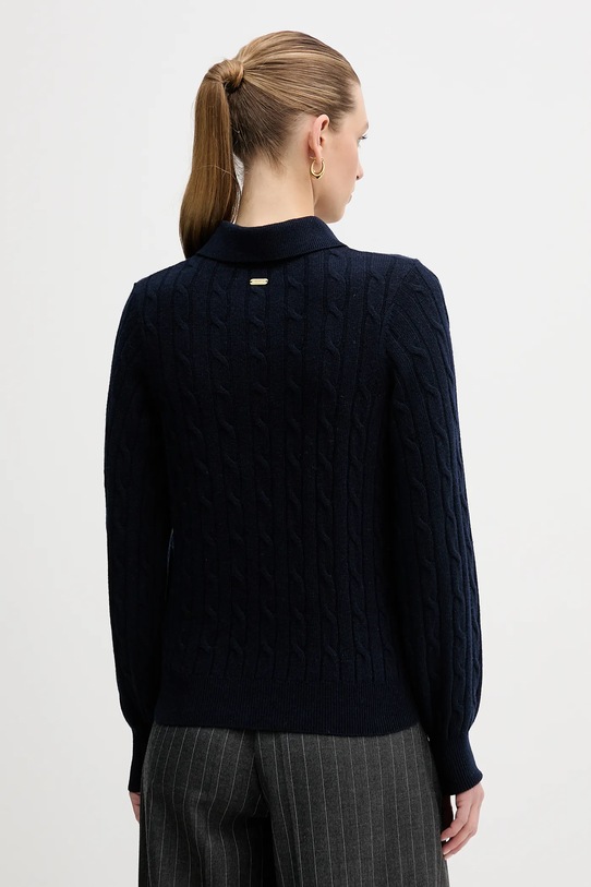 Odzież Barbour sweter z dodatkiem wełny Evie LKN1730 granatowy