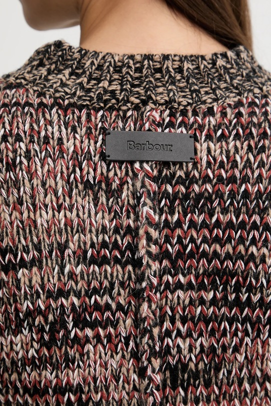 Barbour sweter z dodatkiem wełny Saima LKN1740 brązowy