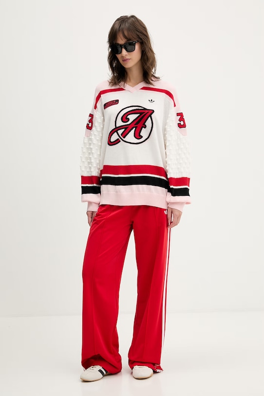 Πουλόβερ με προσθήκη μαλλιού adidas Originals KS6458 μπεζ SS26