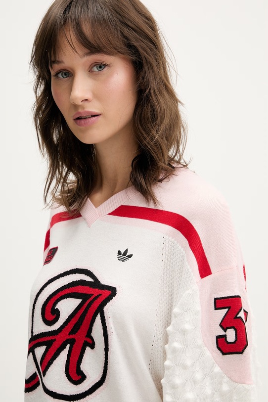 adidas Originals sweter z dodatkiem wełny beżowy KS6458