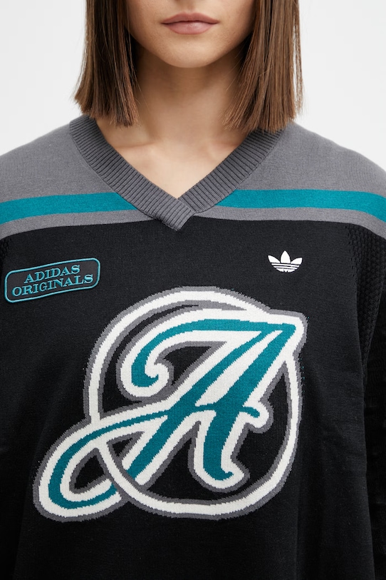 adidas Originals sweter damski z dodatkiem wełny szary KS6459.