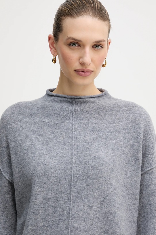 OUI sweter z dodatkiem wełny szary 96148