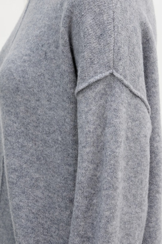 OUI sweter z dodatkiem wełny 96148 szary