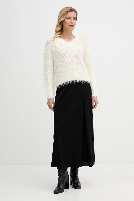 OUI sweter z dodatkiem wełny 96106 beżowy SS26