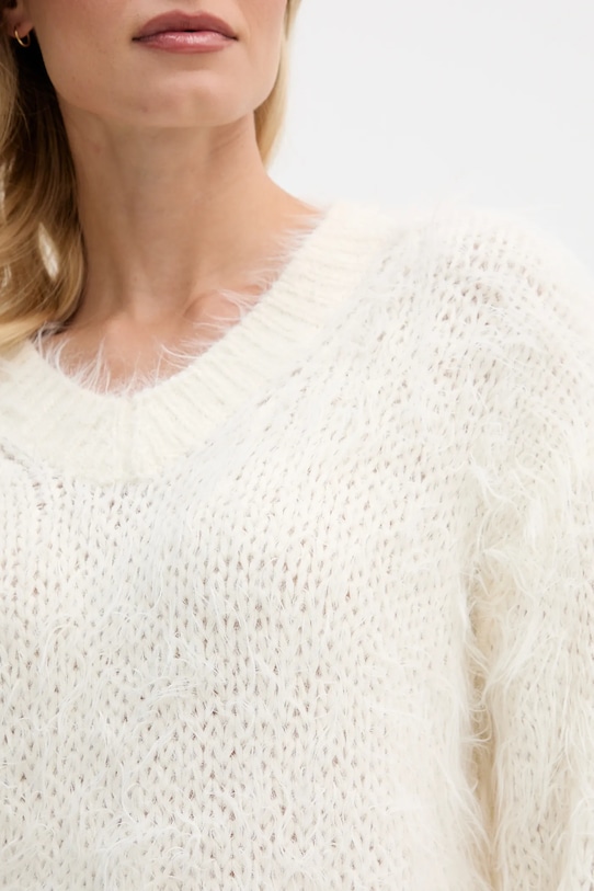 OUI sweter z dodatkiem wełny 96106 beżowy