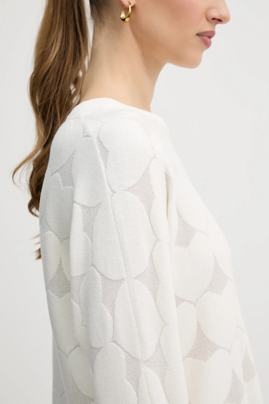 OUI sweter z domieszką jedwabiu 96105 beżowy