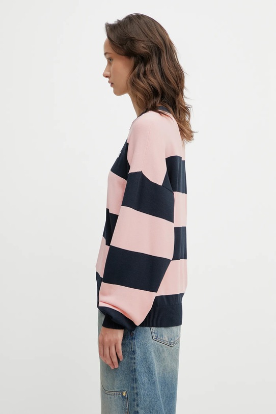 Coperni sweter Striped COPML134SY3010 różowy SS26