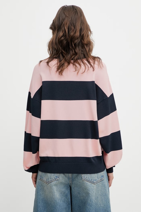 Odzież Coperni sweter Striped COPML134SY3010 różowy