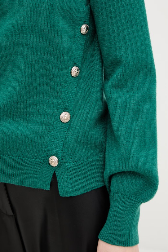 Morgan sweter z domieszką wełny MAXI zielony