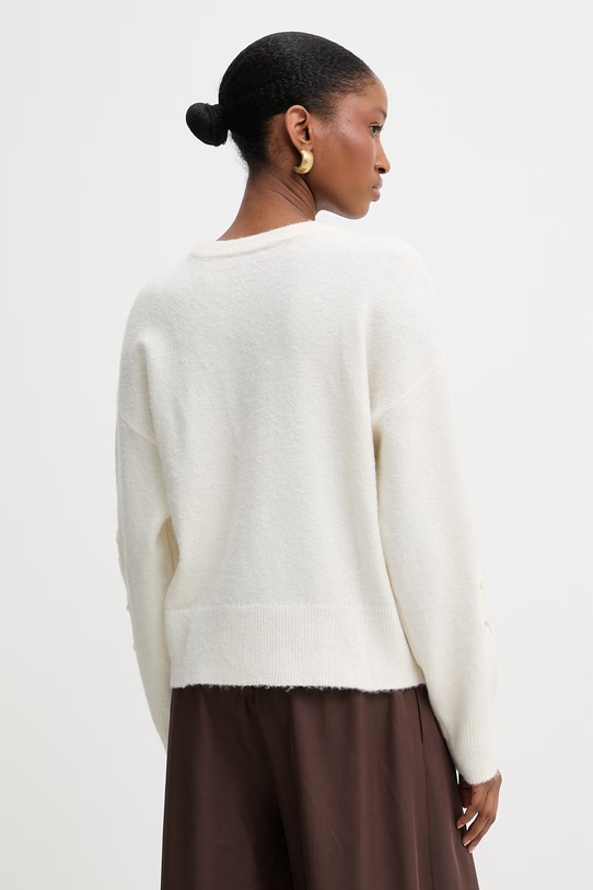 Odzież Morgan sweter z domieszką wełny MBROD beżowy