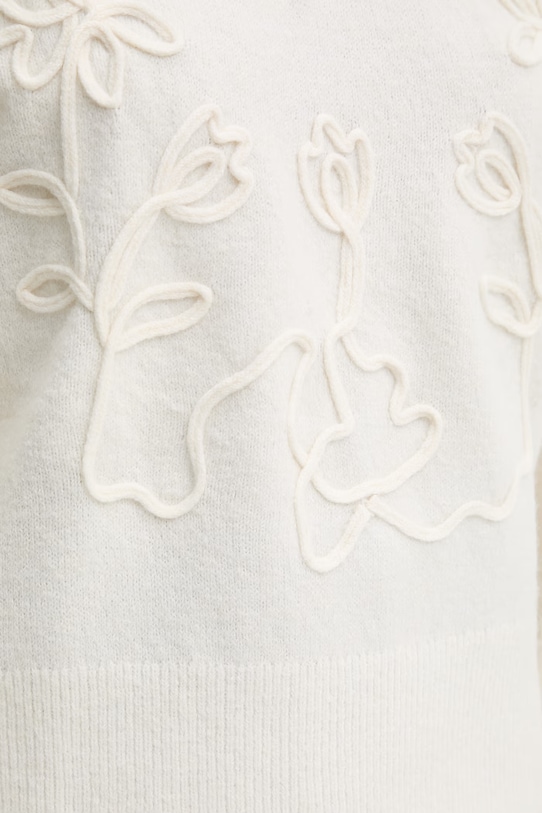 Morgan sweter z domieszką wełny MBROD beżowy