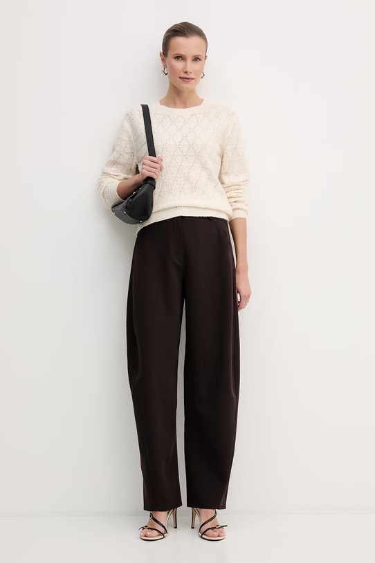 Morgan sweter z domieszką wełny MCASTY beżowy SS26