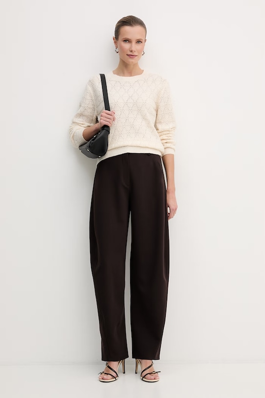 Morgan sweter z domieszką wełny MCASTY beżowy SS26