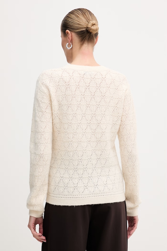 Odzież Morgan sweter z domieszką wełny MCASTY beżowy