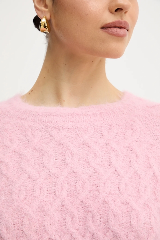 Morgan sweter z domieszką wełny MGROVE różowy